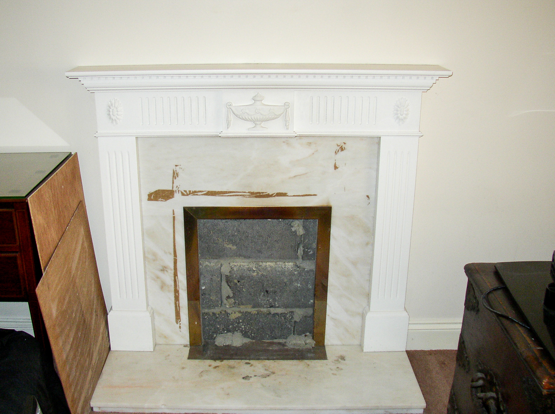 Bricked up fireplace