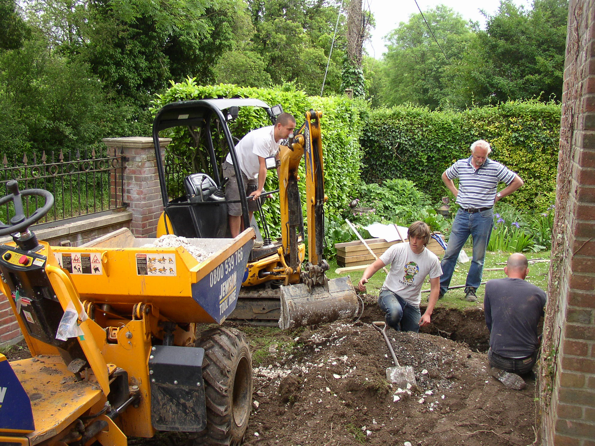 Digging out foundations