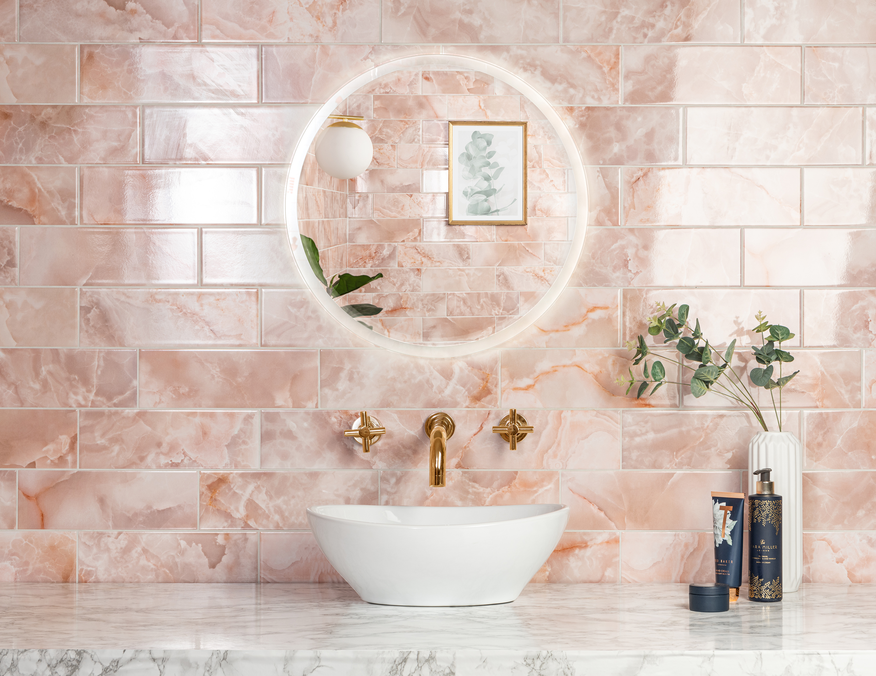 Passion onyx blush wall tiles