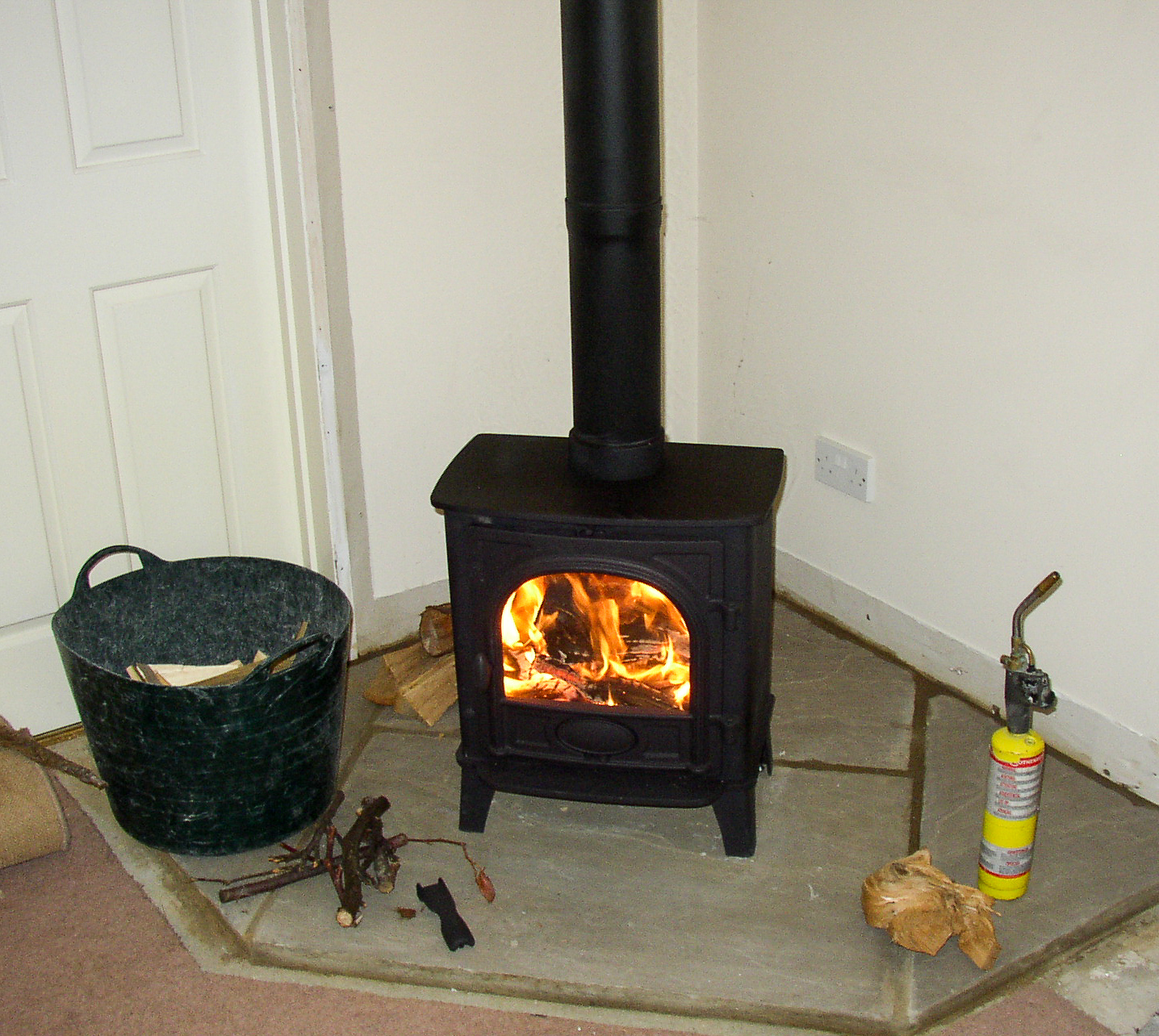 Installing and testing the wood burner